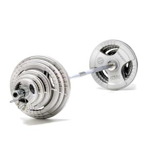 Set Olímpico de Barra y Discos con Triple Agarre 140kg de Marcy