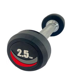 Pro Style runde Gummihanteln fitnessdigital (Gewicht: 2.5kg, Farbe: Rot)