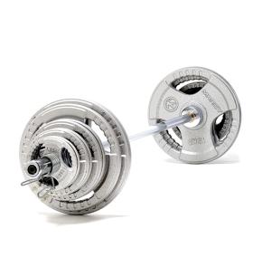 Set Olímpico de Barra y Discos con Triple Agarre 100kg de Marcy