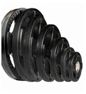 Body Solid Tools Set für Olympic 4-Griff  Gummi Hantelscheibe schwarz