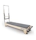 Elina Pilates Reformer mit Rahmengestell Holz Elite + Kostenloser Versand (Farbe: Grau)