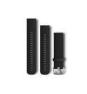 Garmin Schwarzes Silikonarmband mit Edelstahlteilen (20 mm) S/M & L Garmin Schwarzes Silikonarmband mit Edelstahlteilen (20 mm) S/M & L